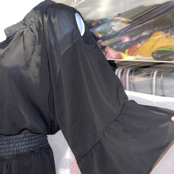 Layered Sheer Knee Length Black Dress NWT 2XL - Picture 3 of 7